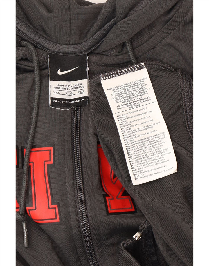 Pulover Nike Graphic Zip pentru bărbați, poliester gri 2XL