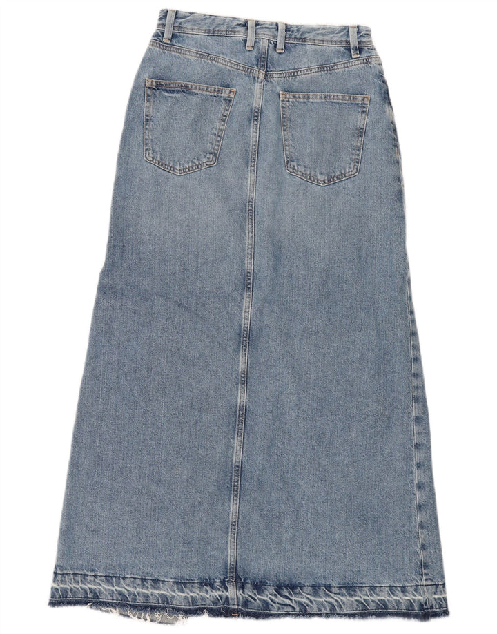 Fusta Maxi Denim Distressed Zara XS W24 Albastru