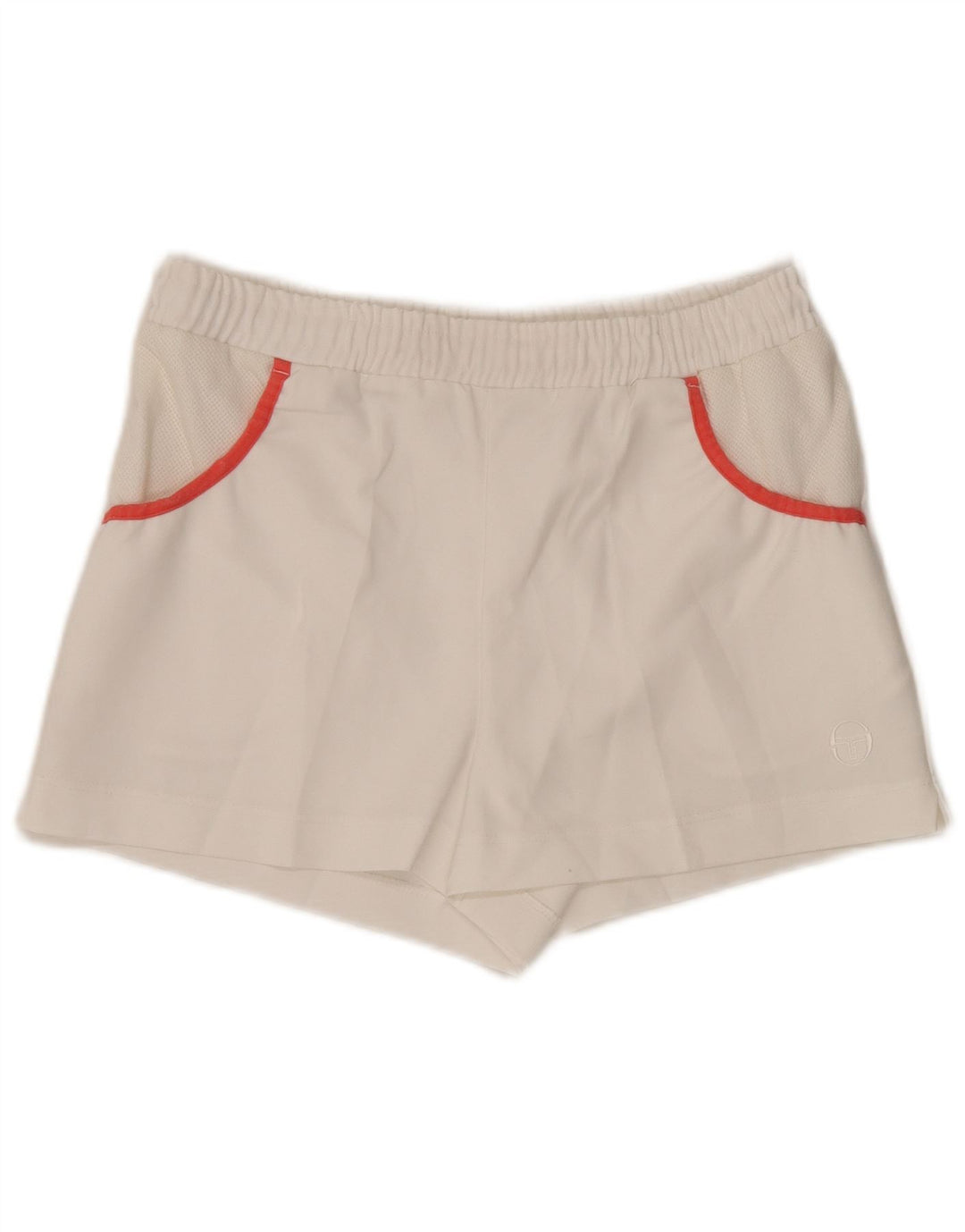 Sergio Tacchini Pantaloni scurti sport pentru femei IT 44 Poliester alb mediu