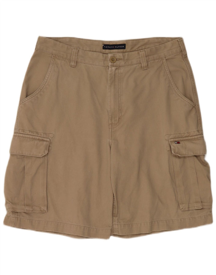 Pantaloni scurți cargo Tommy Hilfiger pentru bărbați W33, bumbac mediu bej