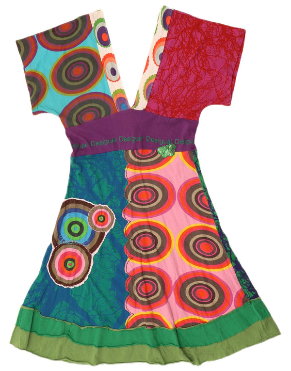 Rochie A-Line Desigual pentru femei, cu model abstract, UK 12 Medium Multicolor