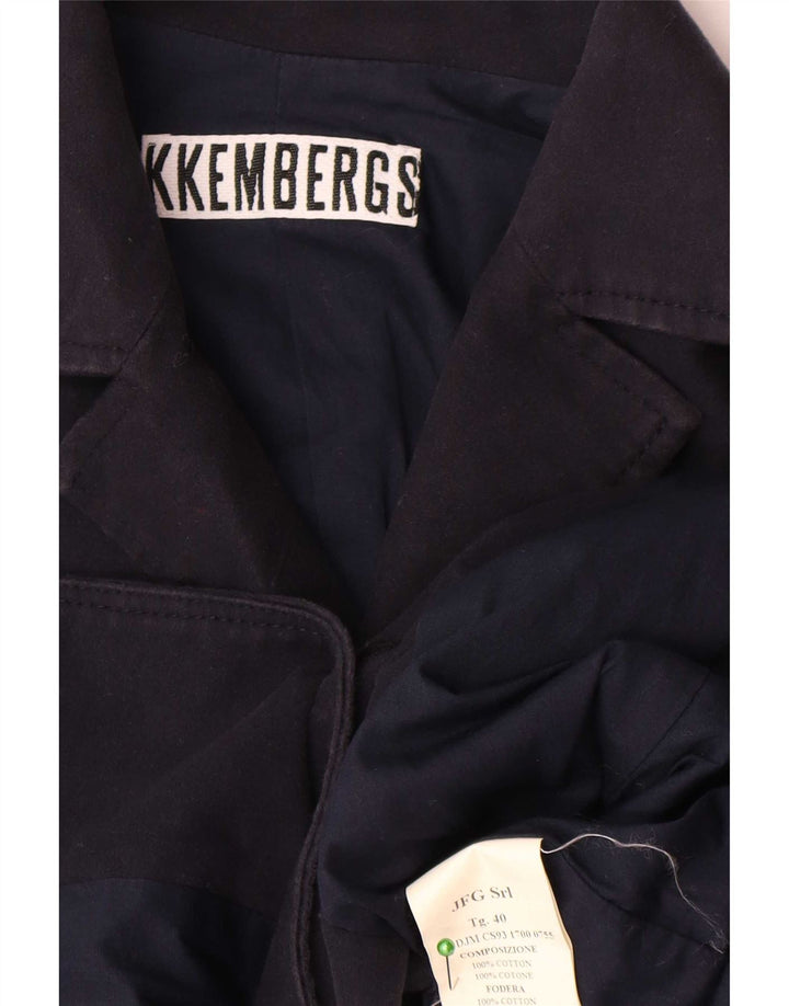 Jachetă pentru femei Bikkembergs cu 3 nasturi IT 40 Bumbac bleumarin mic