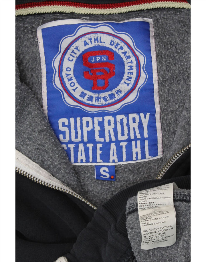 SUPERDRY Hanorac grafic pentru bărbați Pulover mic din bumbac bleumarin