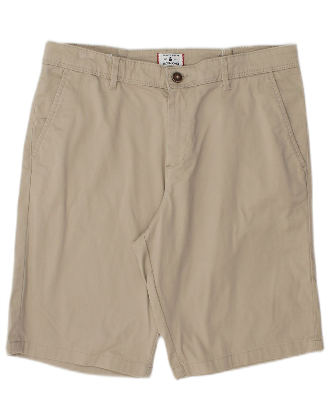 JACK & JONES Pantaloni scurți chino pentru bărbați, mari W32, bumbac, bej