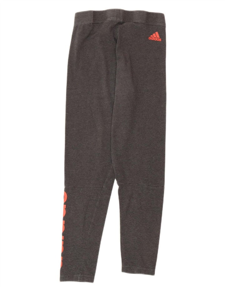 Leggings cu grafic pentru femei Adidas UK 8 Small Gri Flecked