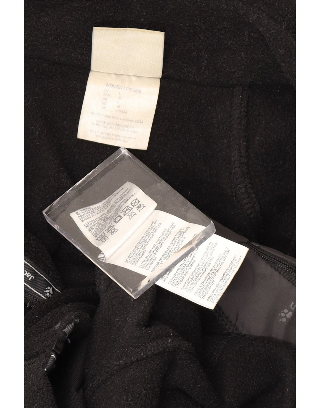 JACK WOLFSKIN Womens Fleece Overcoat UK 18 XL Black Polyester