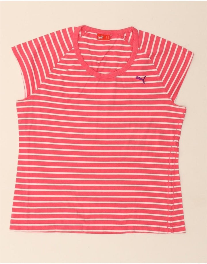 Tricou pentru femei PUMA Slim Top UK 16 Large Pink Striped