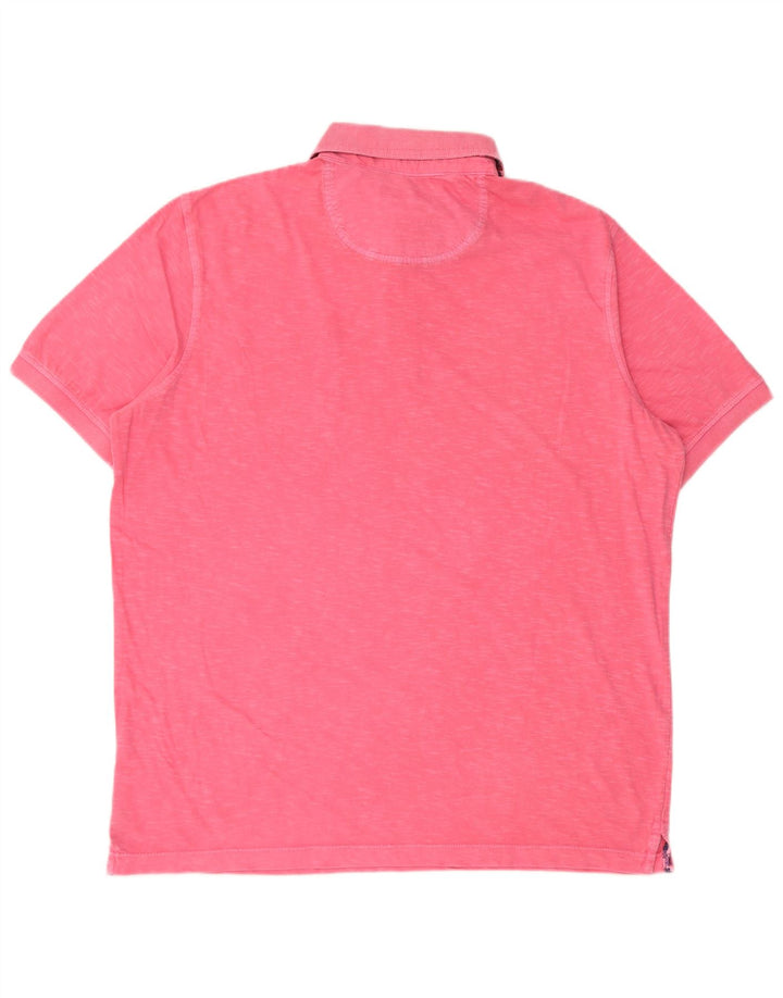 Tricou polo pentru bărbați vopsit în haine Bugatti XL roz
