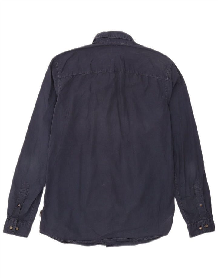 Cămașă Jack & Jones pentru bărbați, bumbac mediu albastru bleumarin