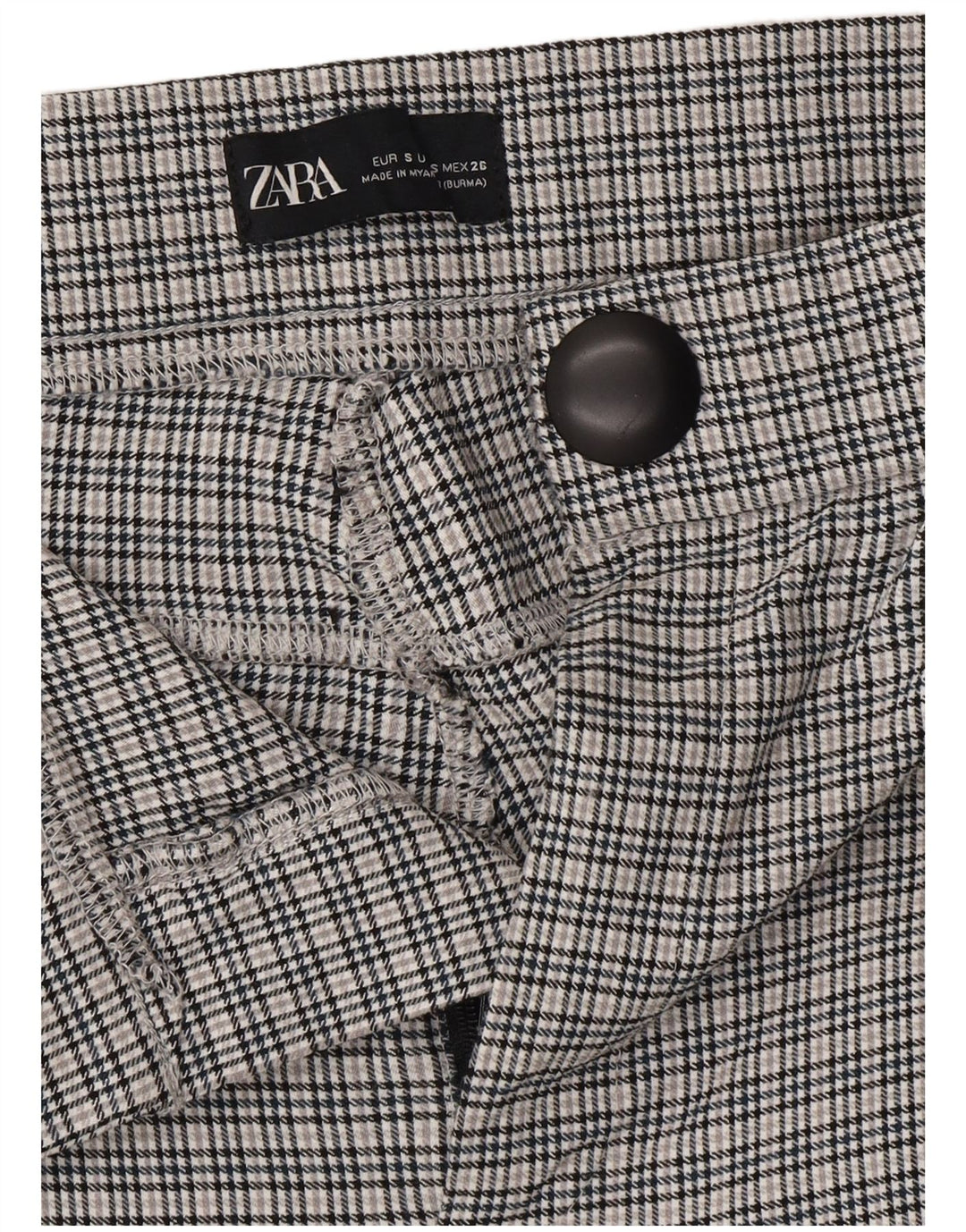 Pantaloni casual pentru femei Bootcut ZARA Mici W26 L26 Gri Chevron