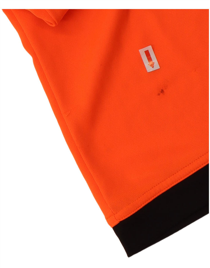 Tricou ADIDAS Climalite pentru băieți Top 9-10 ani Portocaliu Colorblock Poliester