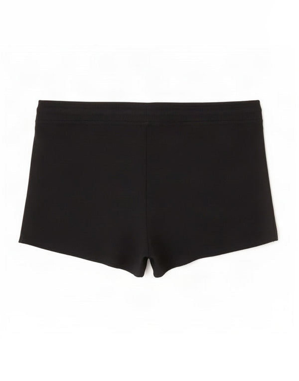 Pantaloni scurti de sport grafic Hollister pentru femei UK 6 XS bumbac negru