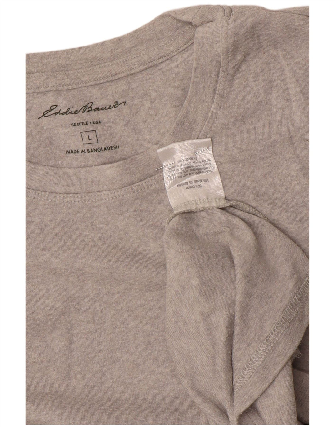 EDDIE BAUER Top pentru femei cu mânecă lungă UK 14 mare bumbac gri