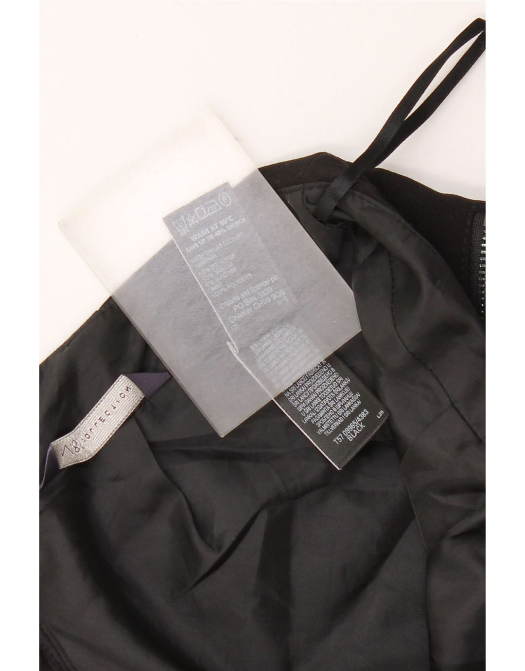 Fusta creion pentru femei Marks & Spencer UK 10 Small W28 Poliester negru