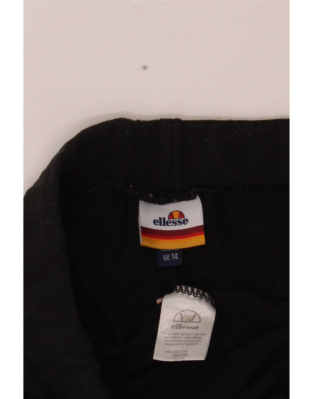 Leggings cu grafic pentru femei Ellesse UK 14, bumbac mediu negru