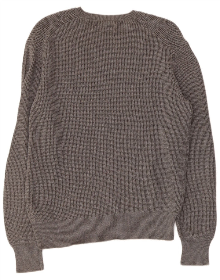 ALL SAINTS Mens Crew Neck Jumper Sweater Small Grey Cotton