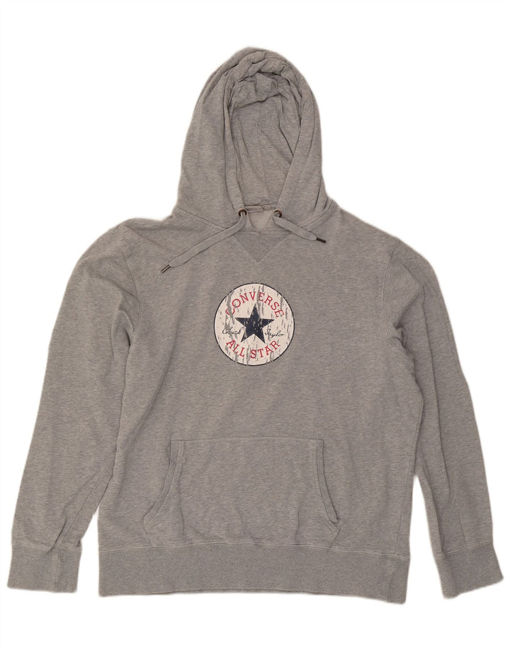 Pulover XL Converse grafic pentru bărbați, gri pătat