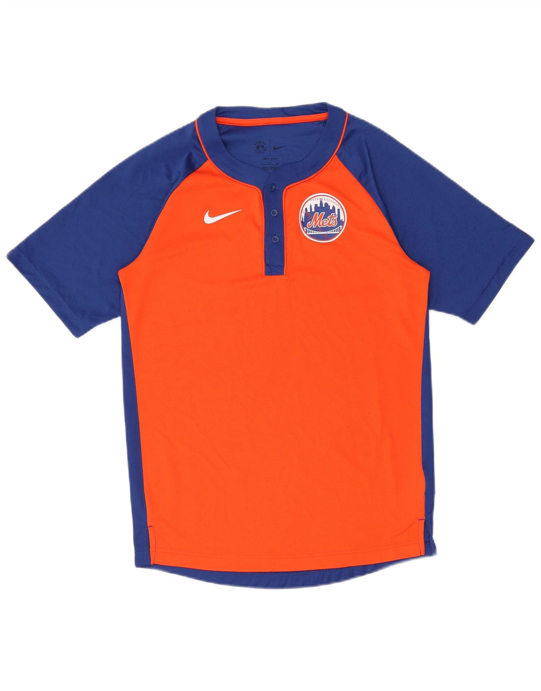 Tricou pentru bărbați Nike New York Mets Top mic portocaliu din poliester color bloc