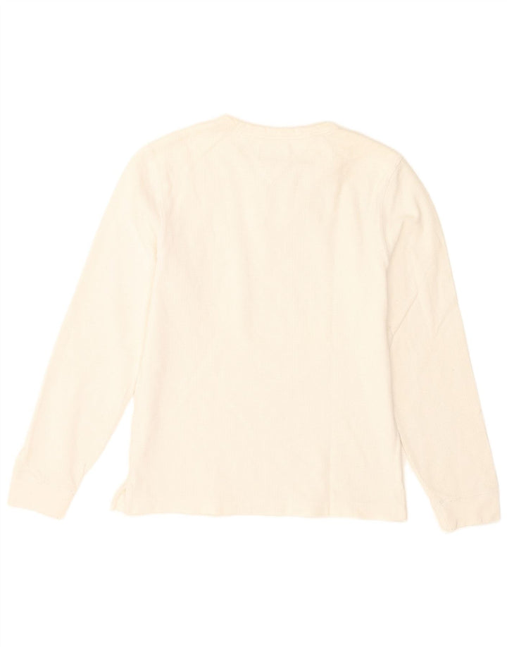 Top pentru bărbați Tommy Hilfiger cu mânecă lungă XS alb