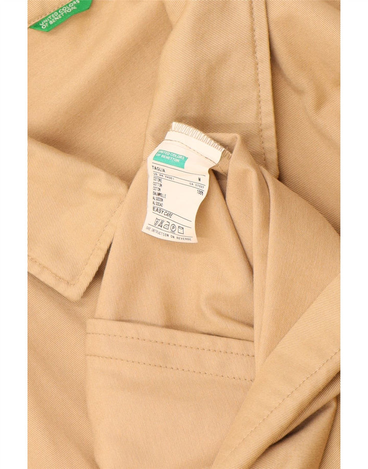 Benetton Bomber Jacket pentru bărbați UK 38 Medium Beige Bumbac