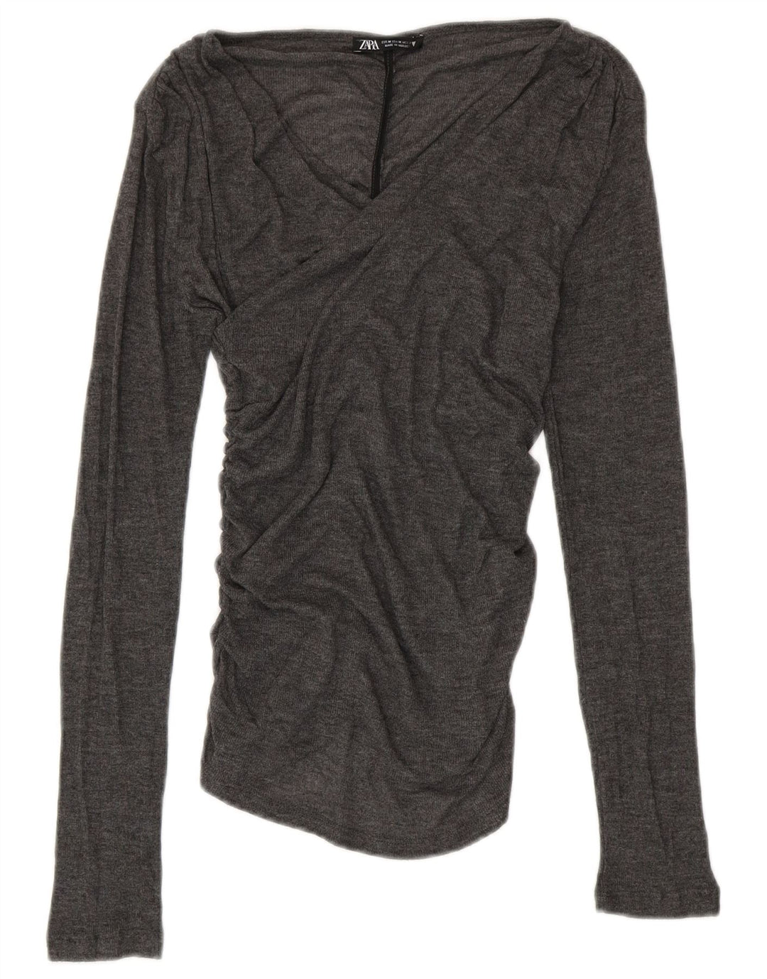 Bluză pentru femei ZARA UK 12 Medium Gri Poliester