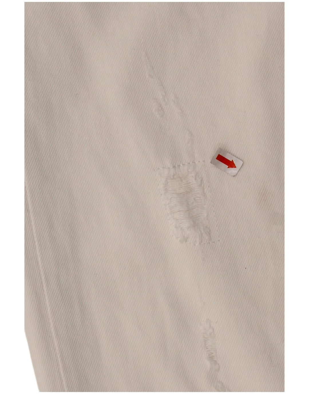 TOMMY HILFIGER Blugi drepți distressed pentru femei W29 L28 Bumbac alb