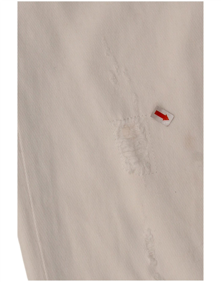 TOMMY HILFIGER Blugi drepți distressed pentru femei W29 L28 Bumbac alb