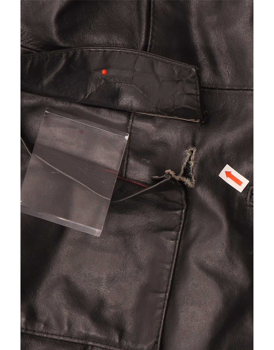 Palton din piele vintage pentru femei UK 14 mare negru