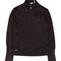 ADIDAS Womens Tracksuit Top Jacket UK 14 Medium  Black Polyester