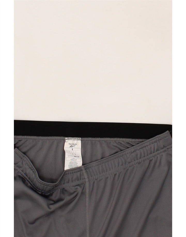 REEBOK Mens Sport Shorts Large  Grey Polyester Vintage Reebok and Second-Hand Reebok from Messina Hembry 
