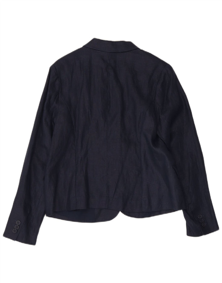 Sacou blazer pentru femei Monsoon cu 1 nasture UK 14 mare, in albastru bleumarin