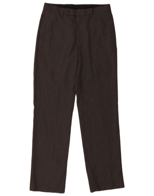 Pantaloni drepți CALVIN KLEIN pentru bărbați L30 L32 Poliester cu carouri gri