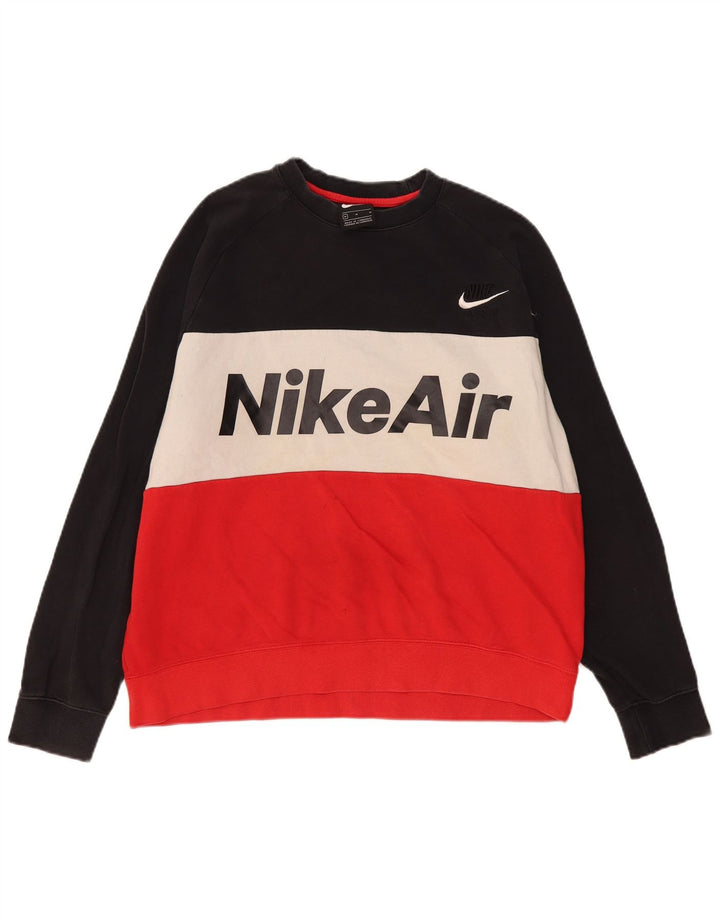 Hanorac grafic pentru bărbați Nike Pulover mediu multicolor din bumbac color bloc