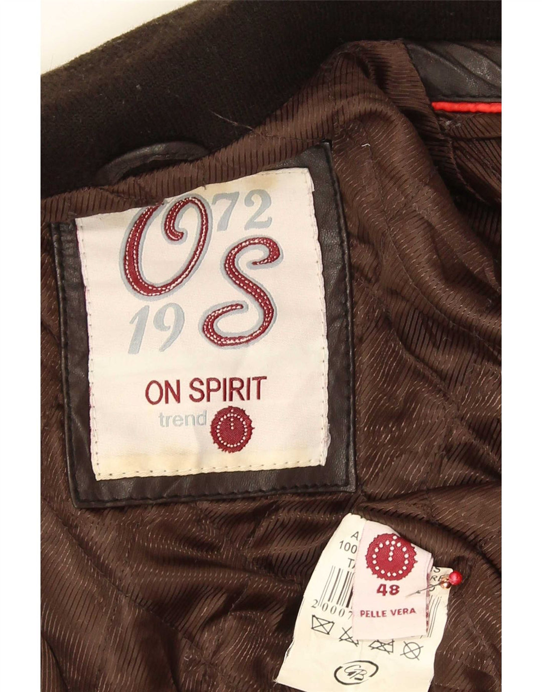 Jachetă din piele pentru bărbați On Spirit IT 48 Maro Mediu