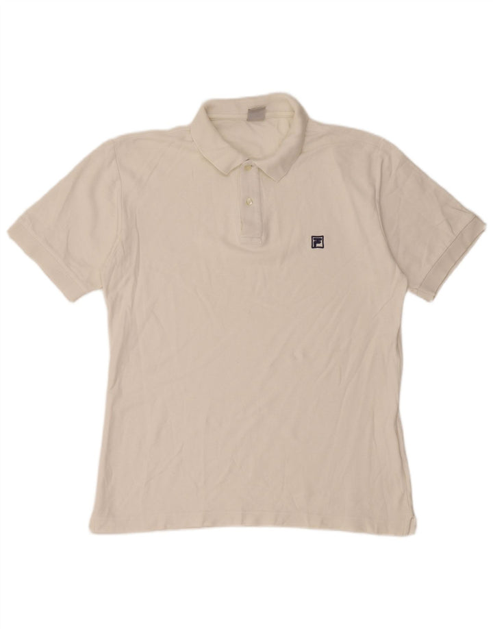 Tricou Polo Fila Bărbați IT 50 Bumbac Alb Mediu