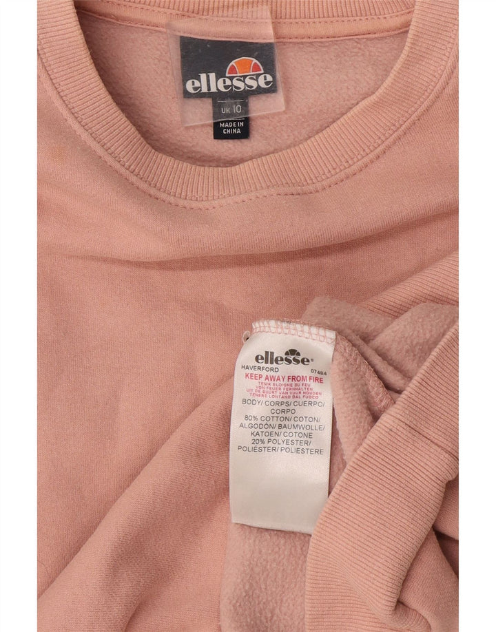 Pulover supradimensionat pentru femei Ellesse UK 10 Bumbac roz mic