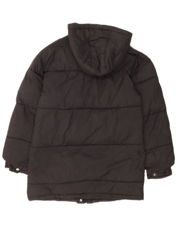Topshop Jachetă supradimensionată cu glugă pentru femei UK 6 XS Nylon negru