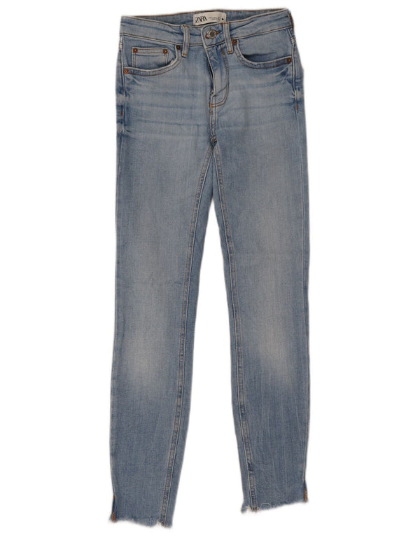 Blugi skinny dama Zara EU 34 2XS L24 L26 Bumbac albastru