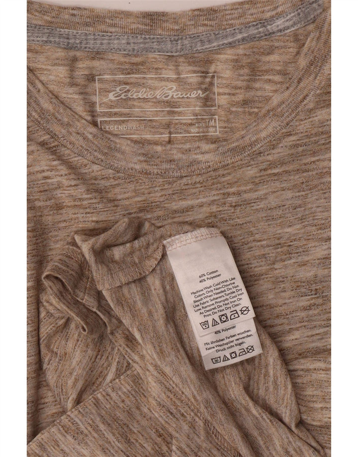 Tricou pentru bărbați Eddie Bauer Top mediu bej bumbac cu pete