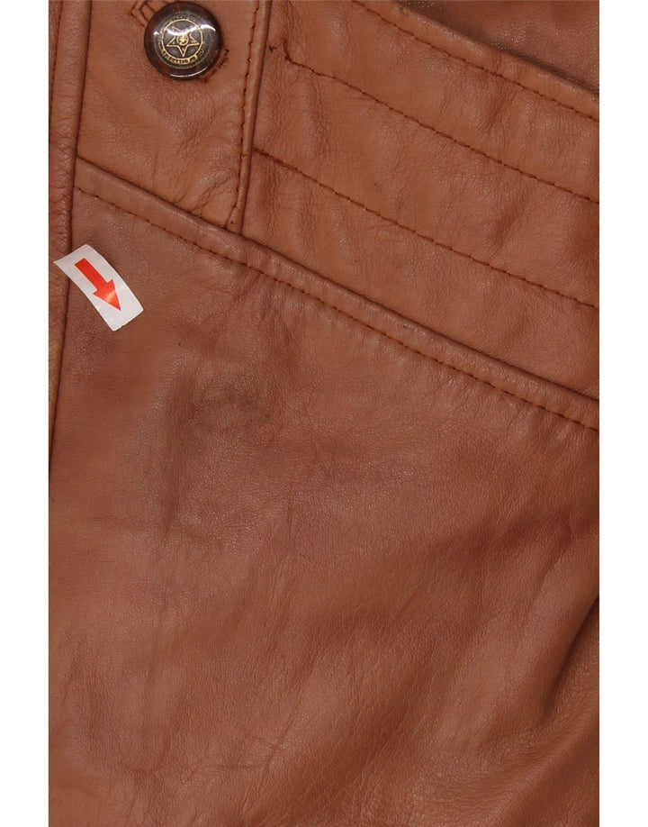 Jachetă vintage oversize din shearling pentru femei UK 16 mare maro