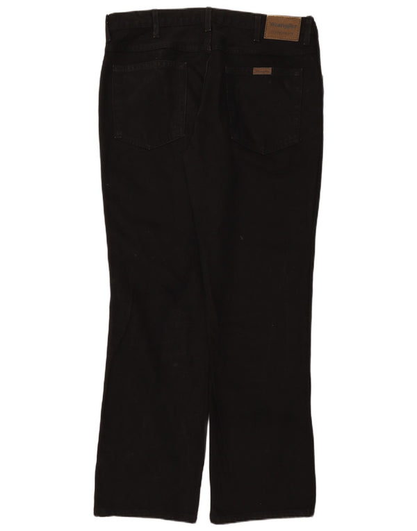 Blugi drepti pentru bărbați Wrangler W38 L32 bumbac negru