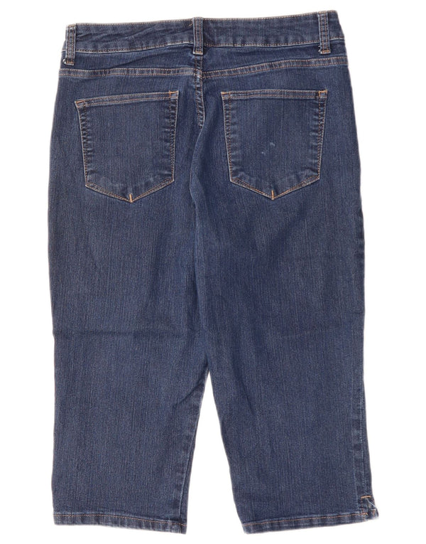 Blugi Capri cu talie înaltă LEE pentru femei, cu talie înaltă, US 12 Large W30 L17 Blue