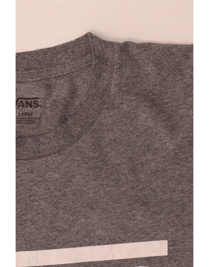 Tricou grafic Vans pentru bărbați Top mare din bumbac gri