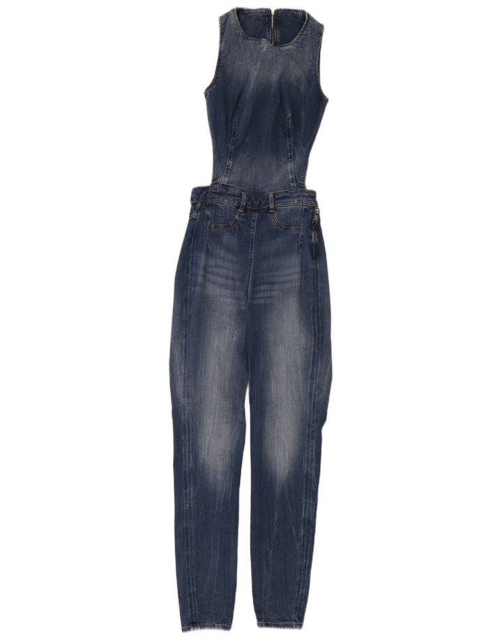 Salopetă de denim fără mâneci Guess pentru femei UK 12 Medium Blue Lyocell