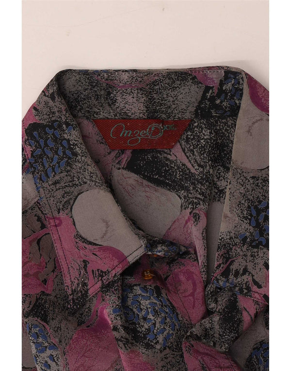 Cămașă cu mânecă scurtă pentru bărbați M.Zeki, cu model abstract, 2XL, multicoloră