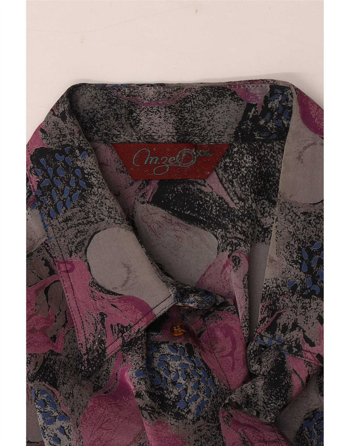 Cămașă cu mânecă scurtă pentru bărbați M.Zeki, cu model abstract, 2XL, multicoloră