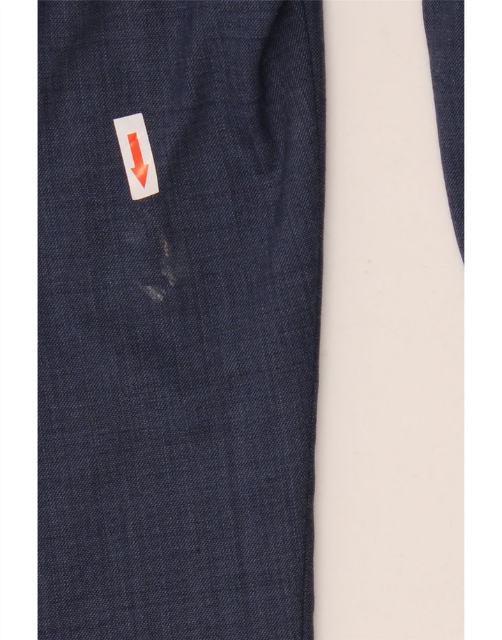 Pantaloni de costum pentru bărbați Marks & Spencer, cu tăiere obișnuită, L38 L29 Lână albastră