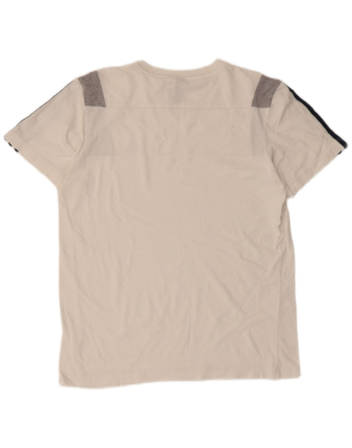 Tricou pentru bărbați Adidas Top mediu alb din bumbac color bloc