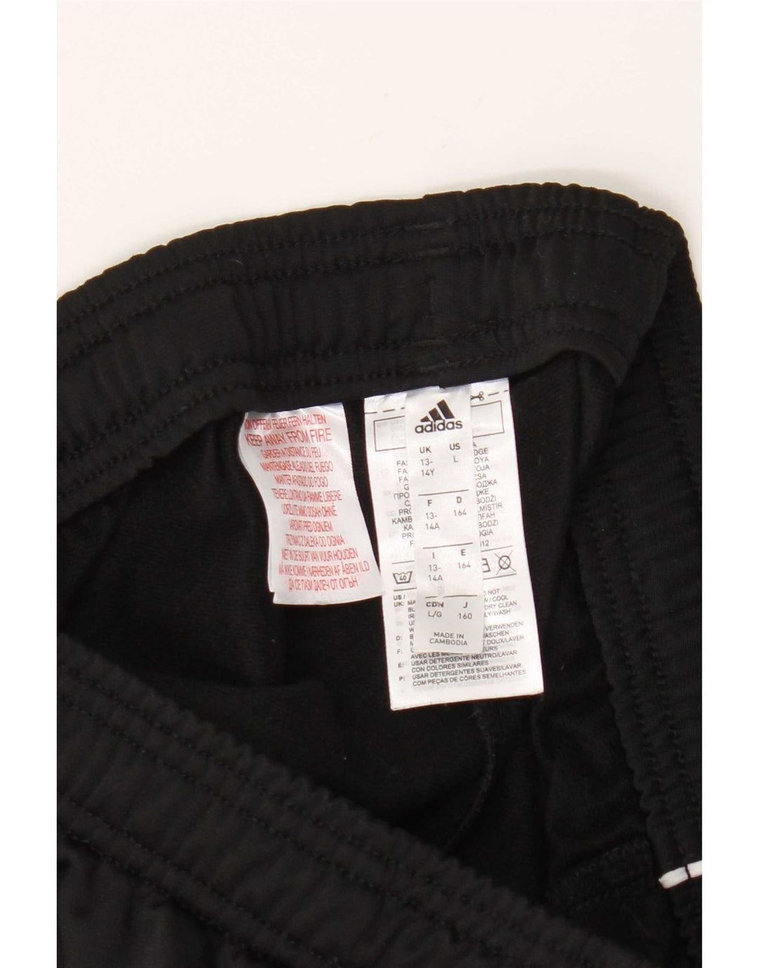 Adidas Băieți Pantaloni Trening Pantaloni Joggeri 13-14 Ani Poliester Negru