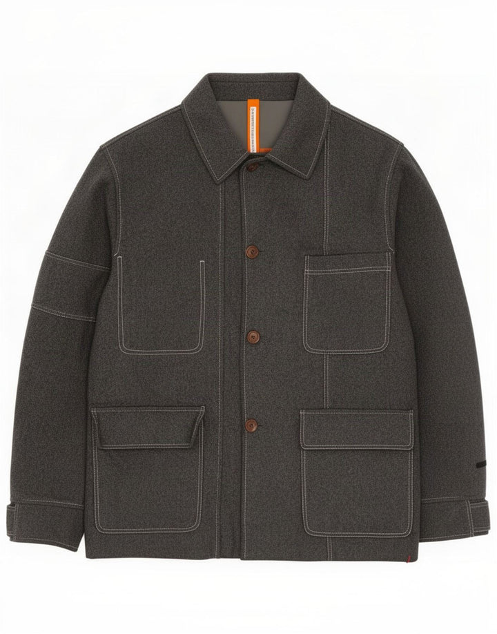 JC De Castelbajac Mens Utility Jacket IT 52 XL Grey Wool
